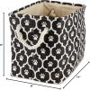 imageBone Dry Pet Storage Collection Lattice Paw Print Small Round WhiteAquaBlack