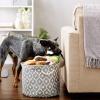 imageBone Dry Pet Storage Collection Lattice Paw Print Small Round WhiteAquaGray