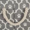 imageBone Dry Pet Storage Collection Lattice Paw Print Small Round WhiteAquaGray