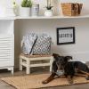 imageBone Dry Pet Storage Collection Lattice Paw Print Small Round WhiteAquaGray