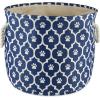 imageBone Dry Pet Storage Collection Lattice Paw Print Small Round WhiteAquaNautical Blue