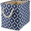 imageBone Dry Pet Storage Collection Lattice Paw Print Small Round WhiteAquaNautical Blue