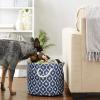 imageBone Dry Pet Storage Collection Lattice Paw Print Small Round WhiteAquaNautical Blue