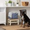 imageBone Dry Pet Storage Collection Lattice Paw Print Small Round WhiteAquaNautical Blue