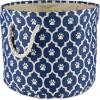 imageBone Dry Pet Storage Collection Lattice Paw Print Small Round WhiteAquaNautical Blue
