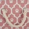 imageBone Dry Pet Storage Collection Lattice Paw Print Small Round WhiteAquaRose