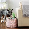 imageBone Dry Pet Storage Collection Lattice Paw Print Small Round WhiteAquaRose