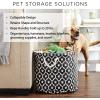 imageBone Dry Pet Storage Collection Lattice Paw Print Small Round WhiteAquaRose