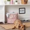 imageBone Dry Pet Storage Collection Lattice Paw Print Small Round WhiteAquaRose