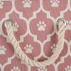 imageBone Dry Pet Storage Collection Lattice Paw Print Small Round WhiteAquaRose