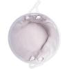 imageBone Dry Pet Storage Collection Lattice Paw Print Small Round WhiteAquaWhiteAqua