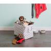 imageBone Dry Pet Storage Collection Lattice Paw Print Small Round WhiteAquaWhiteGray
