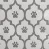 imageBone Dry Pet Storage Collection Lattice Paw Print Small Round WhiteAquaWhiteGray