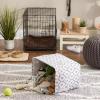 imageBone Dry Pet Storage Collection Lattice Paw Print Small Round WhiteAquaWhiteGray