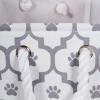 imageBone Dry Pet Storage Collection Lattice Paw Print Small Round WhiteAquaWhiteGray