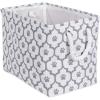 imageBone Dry Pet Storage Collection Lattice Paw Print Small Round WhiteAquaWhiteGray