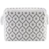 imageBone Dry Pet Storage Collection Lattice Paw Print Small Round WhiteAquaWhiteGray
