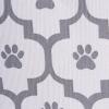 imageBone Dry Pet Storage Collection Lattice Paw Print Small Round WhiteAquaWhiteGray
