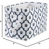 imageBone Dry Pet Storage Collection Lattice Paw Print Small Round WhiteAquaWhiteNavy