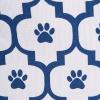 imageBone Dry Pet Storage Collection Lattice Paw Print Small Round WhiteAquaWhiteNavy