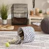 imageBone Dry Pet Storage Collection Lattice Paw Print Small Round WhiteAquaWhiteNavy