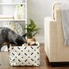 imageBone Dry Pet Storage Collection Paw and Bone Print Small Rectangle 14x8x9quot RoseBlack
