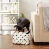 imageBone Dry Pet Storage Collection Paw and Bone Print Small Rectangle 14x8x9quot RoseBlack