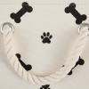 imageBone Dry Pet Storage Collection Paw and Bone Print Small Rectangle 14x8x9quot RoseBlack