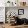 imageBone Dry Pet Storage Collection Paw and Bone Print Small Rectangle 14x8x9quot RoseBlack