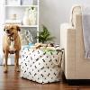 imageBone Dry Pet Storage Collection Paw and Bone Print Small Rectangle 14x8x9quot RoseBlack