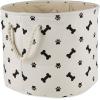 imageBone Dry Pet Storage Collection Paw and Bone Print Small Rectangle 14x8x9quot RoseBlack