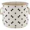 imageBone Dry Pet Storage Collection Paw and Bone Print Small Rectangle 14x8x9quot RoseBlack