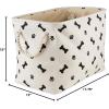 imageBone Dry Pet Storage Collection Paw and Bone Print Small Rectangle 14x8x9quot RoseBlack