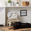 imageBone Dry Pet Storage Collection Paw and Bone Print Small Rectangle 14x8x9quot RoseDark Brown