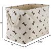imageBone Dry Pet Storage Collection Paw and Bone Print Small Rectangle 14x8x9quot RoseDark Brown