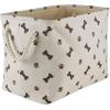imageBone Dry Pet Storage Collection Paw and Bone Print Small Rectangle 14x8x9quot RoseDark Brown