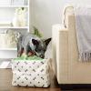 imageBone Dry Pet Storage Collection Paw and Bone Print Small Rectangle 14x8x9quot RoseDark Brown