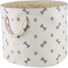 imageBone Dry Pet Storage Collection Paw and Bone Print Small Rectangle 14x8x9quot RoseGray
