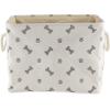 imageBone Dry Pet Storage Collection Paw and Bone Print Small Rectangle 14x8x9quot RoseGray