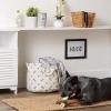 imageBone Dry Pet Storage Collection Paw and Bone Print Small Rectangle 14x8x9quot RoseGray