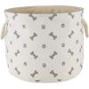 imageBone Dry Pet Storage Collection Paw and Bone Print Small Rectangle 14x8x9quot RoseGray