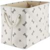 imageBone Dry Pet Storage Collection Paw and Bone Print Small Rectangle 14x8x9quot RoseGray