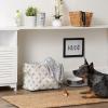 imageBone Dry Pet Storage Collection Paw and Bone Print Small Rectangle 14x8x9quot RoseGray