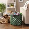 imageBone Dry Pet Storage Collection Paw and Bone Print Small Rectangle 14x8x9quot RoseHunter Green Trellis