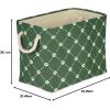 imageBone Dry Pet Storage Collection Paw and Bone Print Small Rectangle 14x8x9quot RoseHunter Green Trellis
