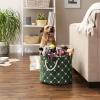 imageBone Dry Pet Storage Collection Paw and Bone Print Small Rectangle 14x8x9quot RoseHunter Green Trellis