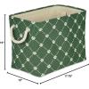 imageBone Dry Pet Storage Collection Paw and Bone Print Small Rectangle 14x8x9quot RoseHunter Green Trellis