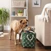 imageBone Dry Pet Storage Collection Paw and Bone Print Small Rectangle 14x8x9quot RoseHunter Green Trellis