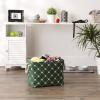 imageBone Dry Pet Storage Collection Paw and Bone Print Small Rectangle 14x8x9quot RoseHunter Green Trellis