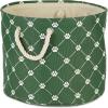 imageBone Dry Pet Storage Collection Paw and Bone Print Small Rectangle 14x8x9quot RoseHunter Green Trellis